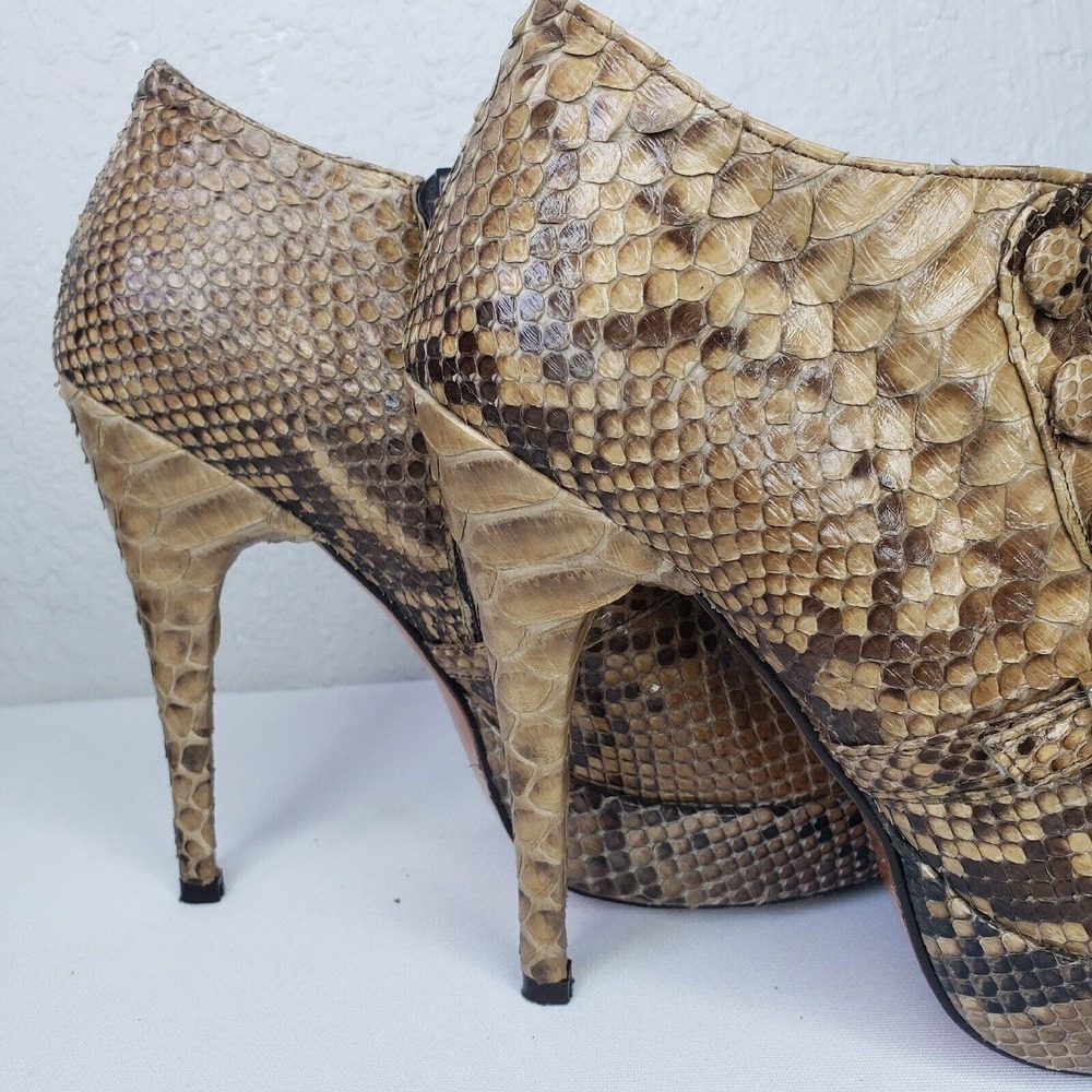 Riviere Ankle Platform Python Snake Leather High … - image 4
